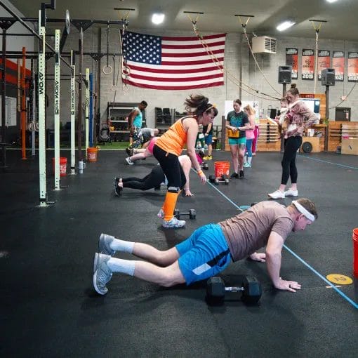 People doing push ups